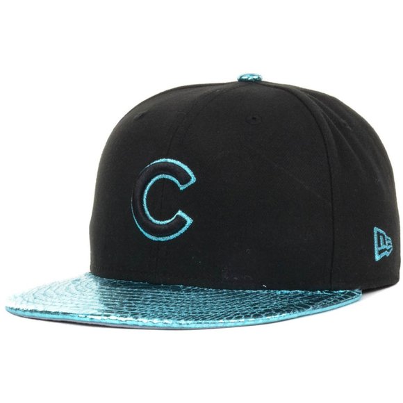 New Era Chicago Cubs Blue Chrome Visor Hat 7 1/8 main image 2